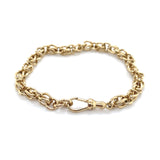 9ct Gold Fancy Solid Plain Link Bracelet