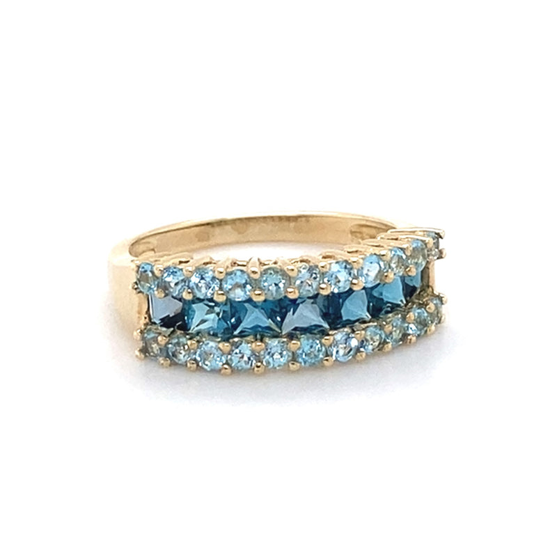 Vari-hue Blue Topaz Dress Ring