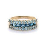 Vari-hue Blue Topaz Dress Ring