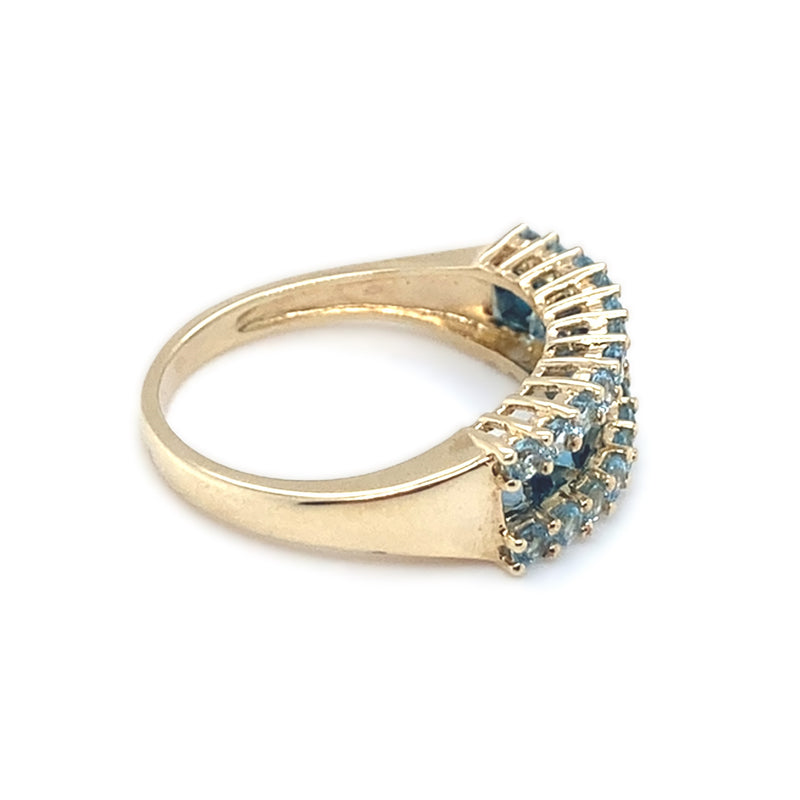 Vari-hue Blue Topaz Dress Ring