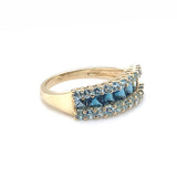 Vari-hue Blue Topaz Dress Ring