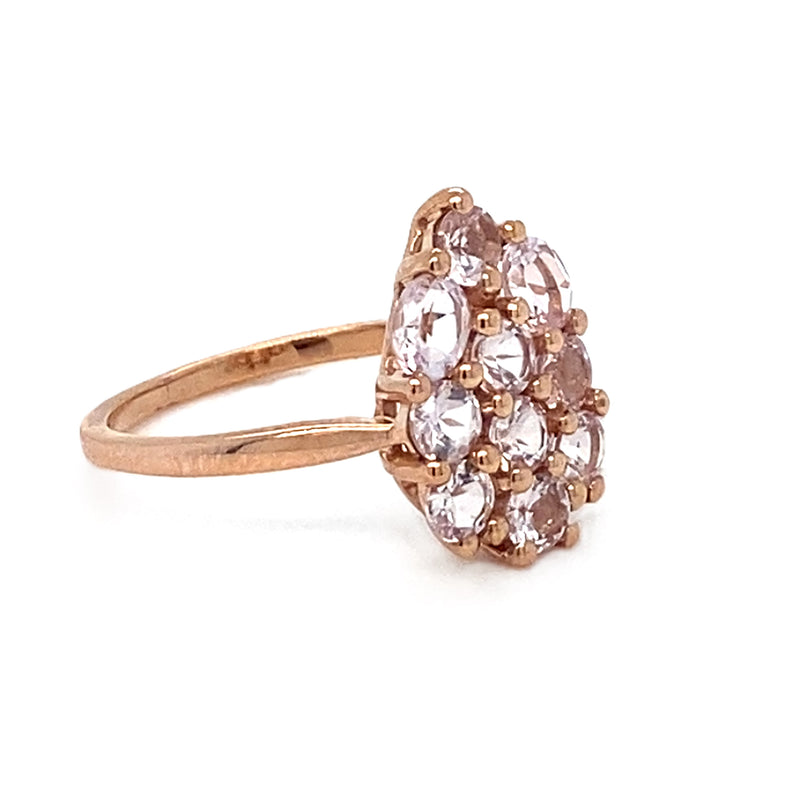 9ct Rose Gold Morganite Dress Ring