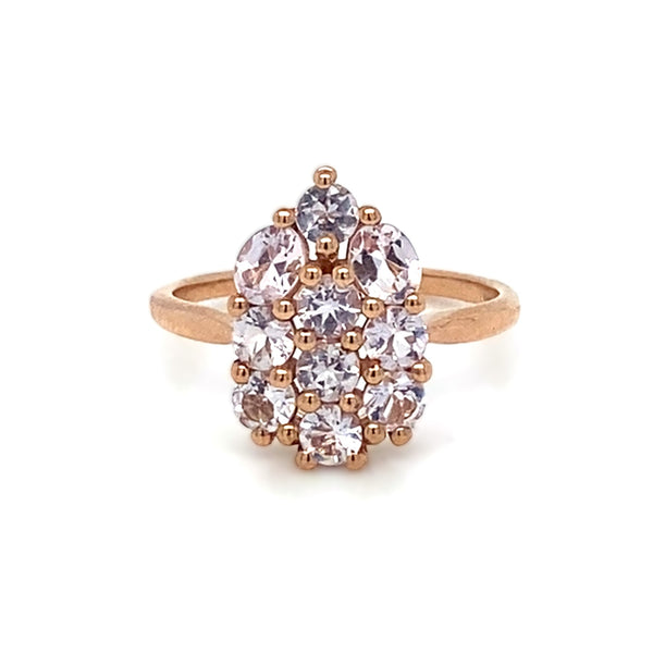 9ct Rose Gold Morganite Dress Ring
