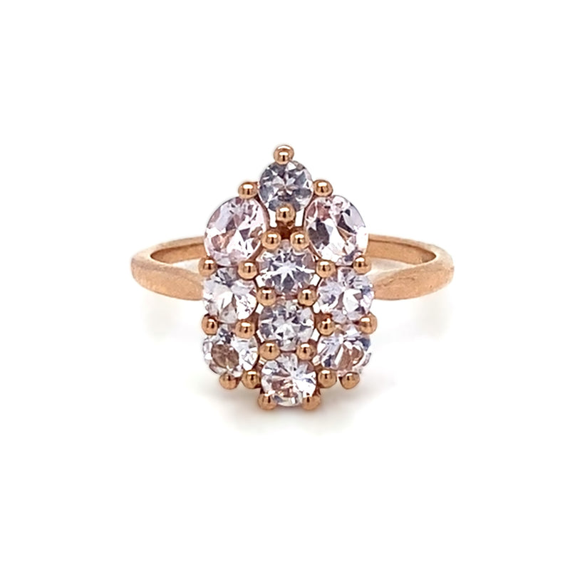 9ct Rose Gold Morganite Dress Ring