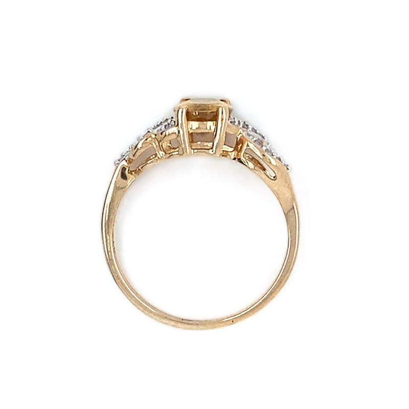 Sphene & Diamond Dress Ring
