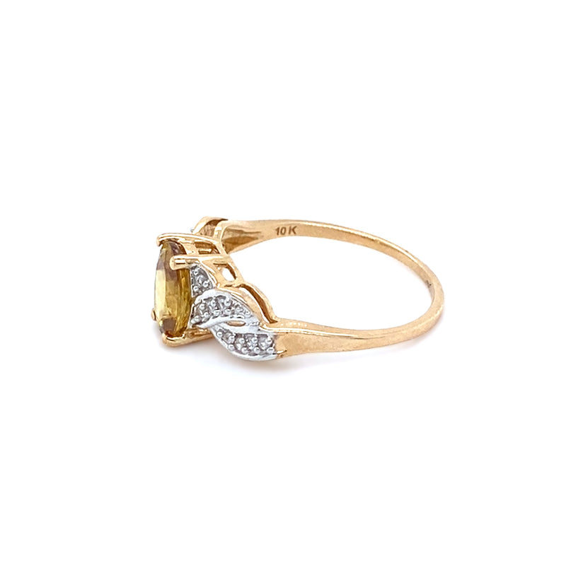 Sphene & Diamond Dress Ring