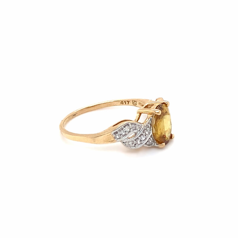 Sphene & Diamond Dress Ring