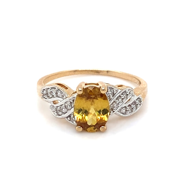 Sphene & Diamond Dress Ring