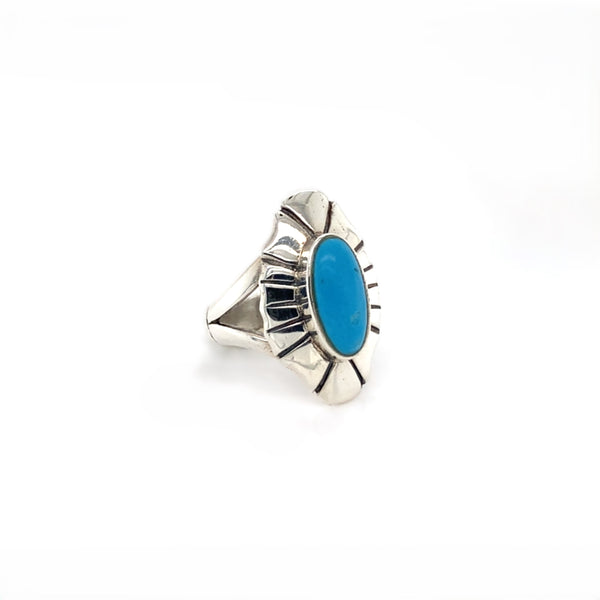 Silver Turquoise Dress Ring
