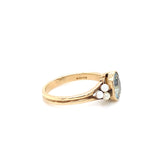Aquamarine & Cultured Pearl Dress Ring