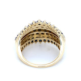 Pre-owned  9ct gold dress ring set 'blue' Diamonds