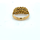Pre-owned 18ct gold plait twist ring