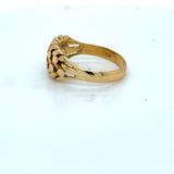 Pre-owned 18ct gold plait twist ring