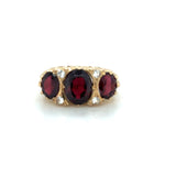 Pre-owned Garnet & Cubic Zirconia dress ring