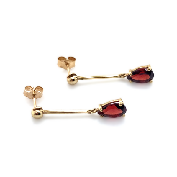 Garnet Drop Earrings