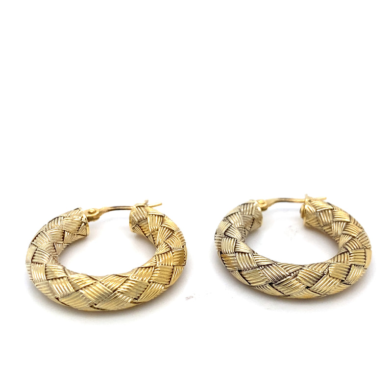 Pre-owned Roberto Coin The Fifth Season hoop earrings