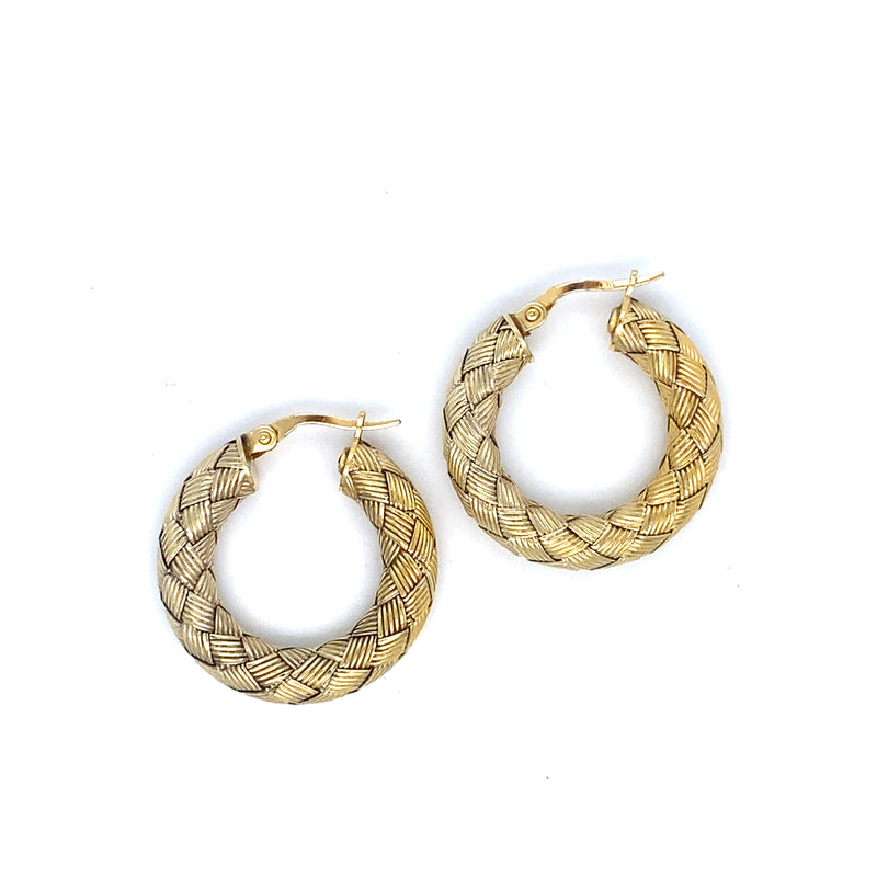 Pre-owned Roberto Coin The Fifth Season hoop earrings