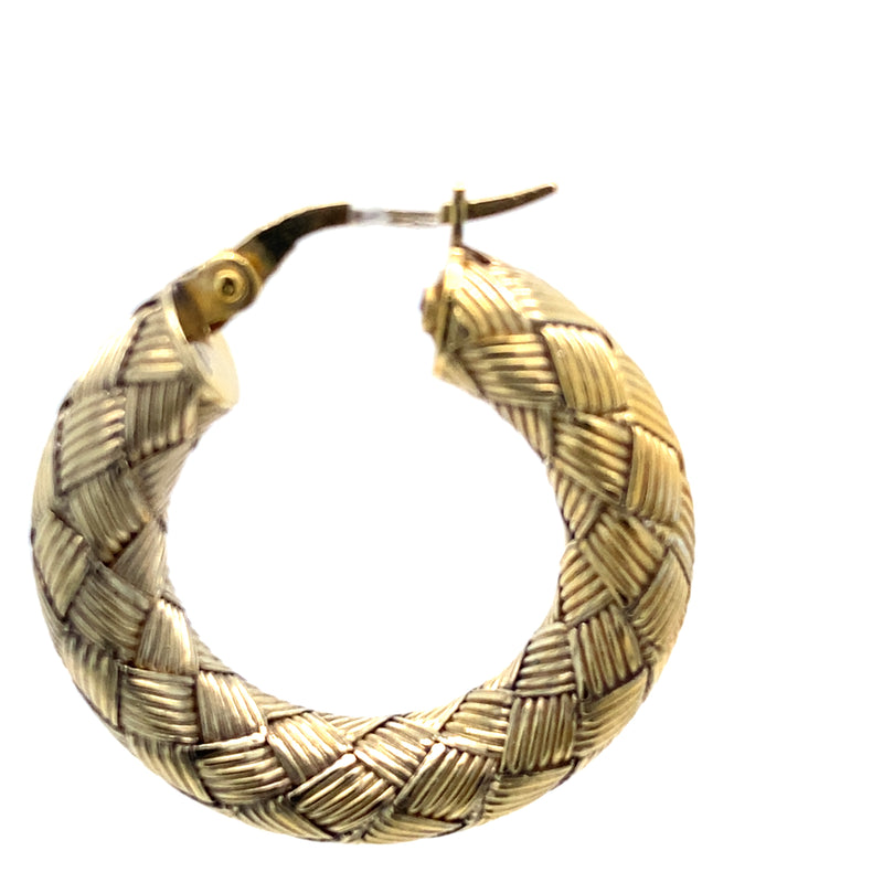 Pre-owned Roberto Coin The Fifth Season hoop earrings