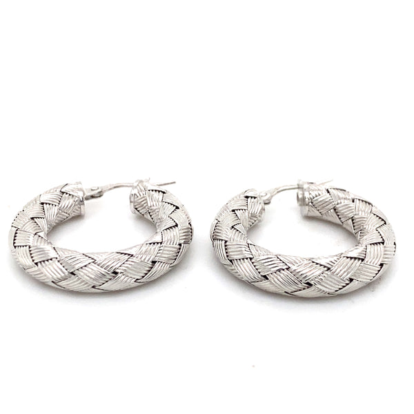 Pre-owned Roberto Coin The Fifth Season hoop earrings