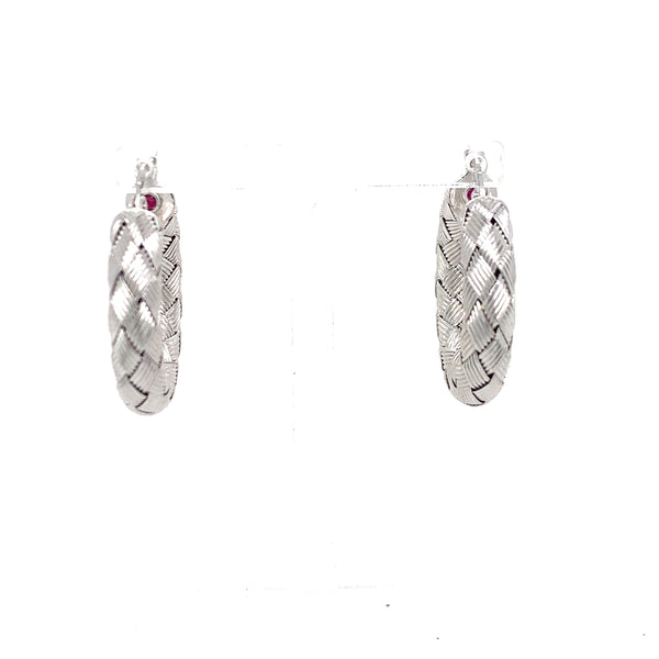 Pre-owned Roberto Coin The Fifth Season hoop earrings