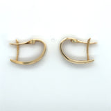 Pre-owned 9ct Diamond set hoop earrings