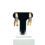 Pre-owned 9ct Diamond set hoop earrings