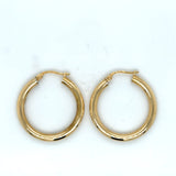 Pre-owned 18ct gold hoop earrings