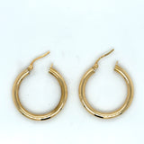 Pre-owned 18ct gold hoop earrings