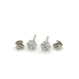Pre-owned Diamond set cluster earrings