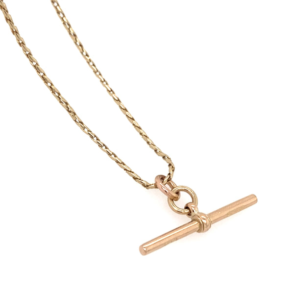 9ct Gold T Bar Necklet