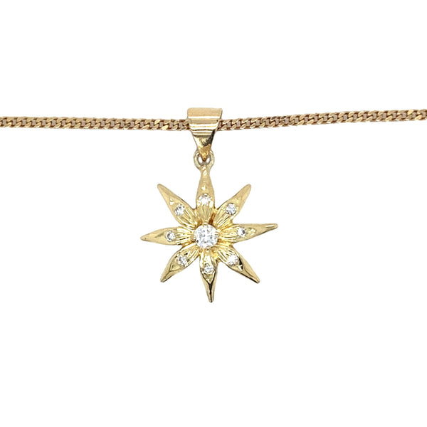 18ct Gold Diamond Star Pendant