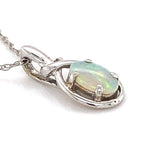 White Gold Opal Pendant