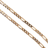 9ct Gold 3 x 1 Figaro Link Necklet - 18"