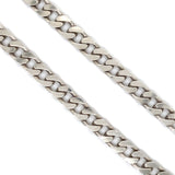 Silver Heavy Filed Curb Link Necklet