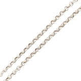 Silver Belcher Link Lariat Necklace - 18"