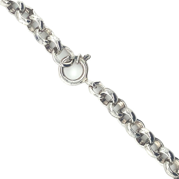 Silver Heavy Solid Belcher Link Necklace