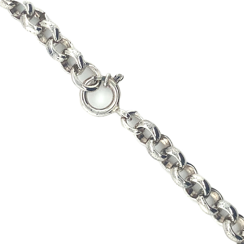 Silver Heavy Solid Belcher Link Necklace