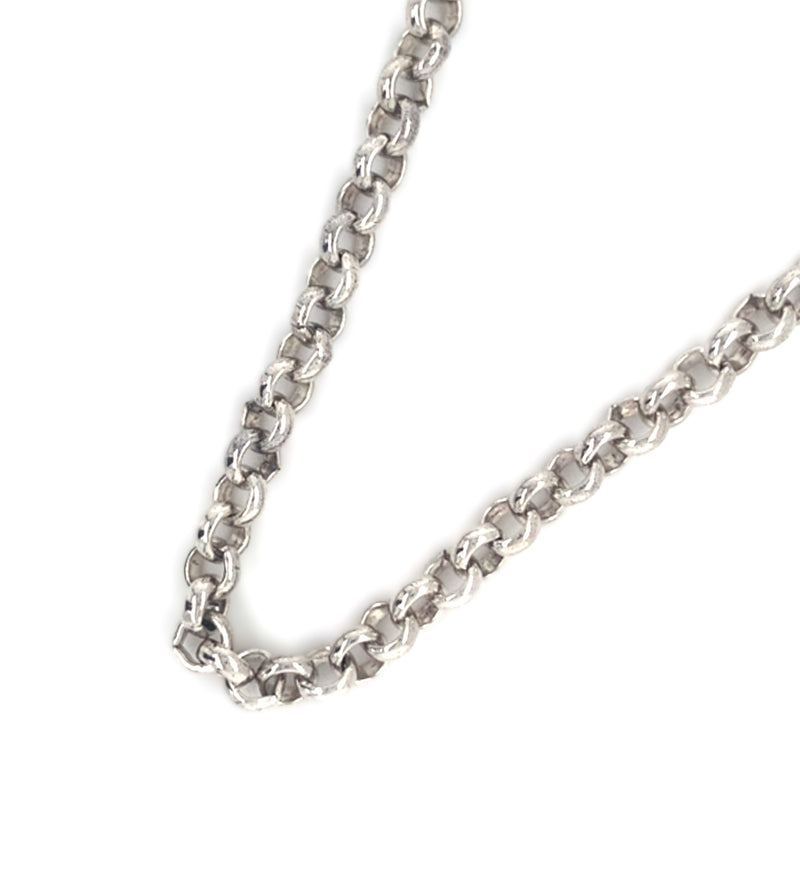 Silver Heavy Solid Belcher Link Necklace