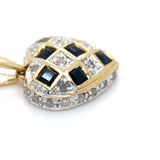 Pre-owned Sapphire & Diamond Heart pendant