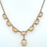 Pre-owned 9ct gold Opal set necklace