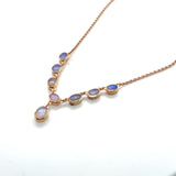 Pre-owned 9ct gold Opal set necklace
