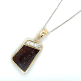 Prer-owned Boulder Opal & Diamond pendant