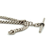 Pre-owned Silver Curb Link Albert