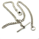 Pre-owned Silver Curb Link Albert