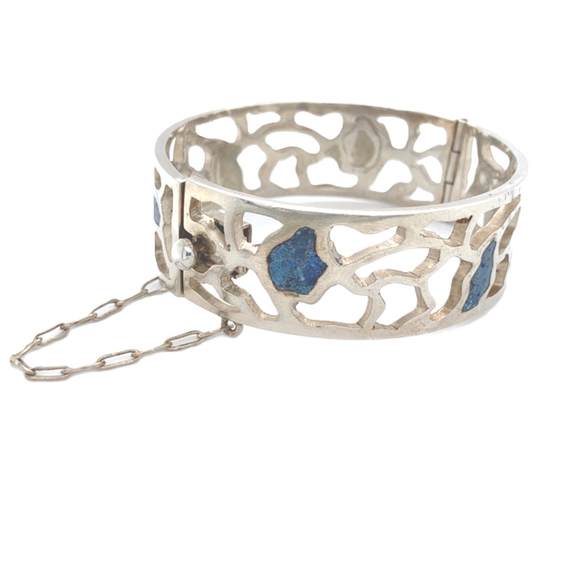 Silver Stone Set Bangle