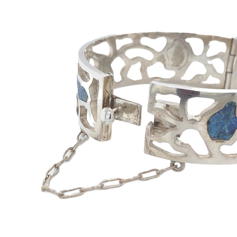 Silver Stone Set Bangle