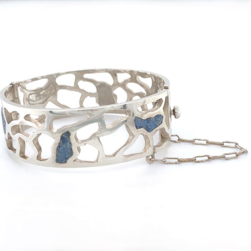 Silver Stone Set Bangle