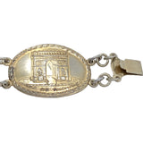 Silver & Plate Famous Places Panel Bracelet