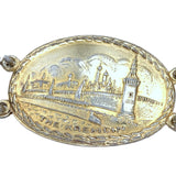 Silver & Plate Famous Places Panel Bracelet