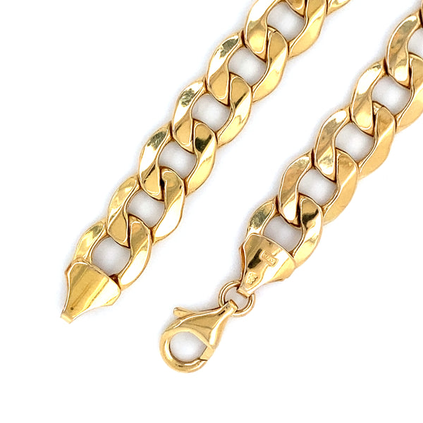 9ct Gold Hollow Curb Link Bracelet